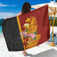 Papua New Guinea Independence Day Sarong Birds-of-Paradise Melanesian Tattoos Tropical Plants LT03 One Size 44 x 66 inches Multicolor - Polynesian Pride