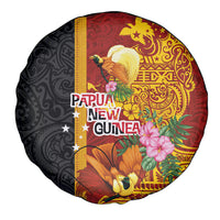 Papua New Guinea Independence Day Spare Tire Cover Birds-of-Paradise Melanesian Tattoos Tropical Plants LT03 - Polynesian Pride