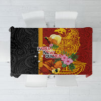 Papua New Guinea Independence Day Tablecloth Birds-of-Paradise Melanesian Tattoos Tropical Plants LT03 Multicolor - Polynesian Pride