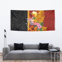 Papua New Guinea Independence Day Tapestry Birds-of-Paradise Melanesian Tattoos Tropical Plants LT03 - Polynesian Pride