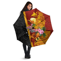 Papua New Guinea Independence Day Umbrella Birds-of-Paradise Melanesian Tattoos Tropical Plants LT03 - Polynesian Pride