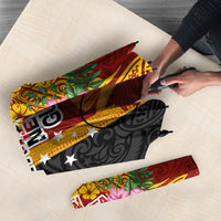 Papua New Guinea Independence Day Umbrella Birds-of-Paradise Melanesian Tattoos Tropical Plants LT03 - Polynesian Pride