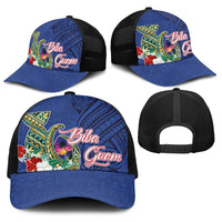 Guam Chamorro Baseball Net Cap Tribal Latte Stone and Seal Artwork Polynesian Patterns LT03 - Polynesian Pride