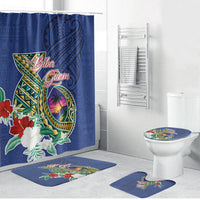 Guam Chamorro Bathroom Set Tribal Latte Stone and Seal Artwork Polynesian Patterns LT03 Bathroom Set (4 pcs) Multicolor - Polynesian Pride