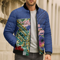 Guam Chamorro Bomber Puffer Jacket Tribal Latte Stone and Seal Artwork Polynesian Patterns LT03 - Polynesian Pride
