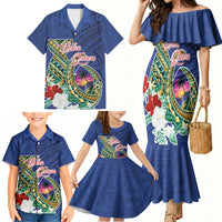 Guam Chamorro Family Matching Mermaid Dress and Hawaiian Shirt Tribal Latte Stone and Seal Artwork Polynesian Patterns LT03 - Polynesian Pride
