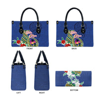 Guam Chamorro Leather Bag Tribal Latte Stone and Seal Artwork Polynesian Patterns LT03 - Polynesian Pride