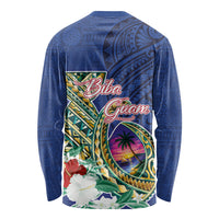 Guam Chamorro Long Sleeve Shirt Tribal Latte Stone and Seal Artwork Polynesian Patterns LT03 - Polynesian Pride