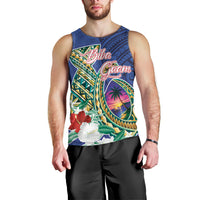 Guam Chamorro Men Tank Top Tribal Latte Stone and Seal Artwork Polynesian Patterns LT03 - Polynesian Pride