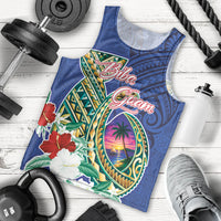 Guam Chamorro Men Tank Top Tribal Latte Stone and Seal Artwork Polynesian Patterns LT03 - Polynesian Pride