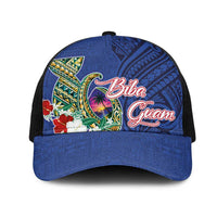 Guam Chamorro Mesh Trucker Cap Tribal Latte Stone and Seal Artwork Polynesian Patterns LT03 One Size Black Multicolor - Polynesian Pride