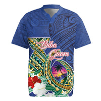 Guam Chamorro Rugby Jersey Tribal Latte Stone and Seal Artwork Polynesian Patterns LT03 Multicolor - Polynesian Pride