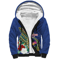 Guam Chamorro Sherpa Hoodie Tribal Latte Stone and Seal Artwork Polynesian Patterns LT03 Unisex Multicolor - Polynesian Pride