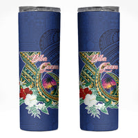 Guam Chamorro Skinny Tumbler Tribal Latte Stone and Seal Artwork Polynesian Patterns LT03 Multicolor - Polynesian Pride