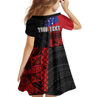 Personalised Samoa 685 Family Matching Tank Maxi Dress and Hawaiian Shirt Siapo Pattern and Samoa Flag Design