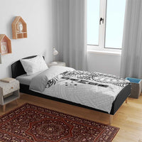 Samoa 685 Art Traditional Tattoo Pattern Bedding Set White Color