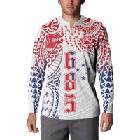 Samoa 685 Art Traditional Tattoo Pattern Button Sweatshirt Gradient Color