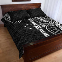 Samoa 685 Art Traditional Tattoo Pattern Quilt Bed Set Black Color