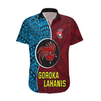 Custom Bintangor Goroka Lahanis Rugby Hawaiian Shirt Papua New Guinea Polynesian Tattoo LT03 Red - Polynesian Pride