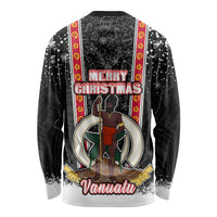 Vanuatu Christmas Long Sleeve Shirt Polynesian Tribal Snow Style LT03 - Polynesian Pride
