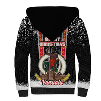 Vanuatu Christmas Sherpa Hoodie Polynesian Tribal Snow Style LT03 - Polynesian Pride