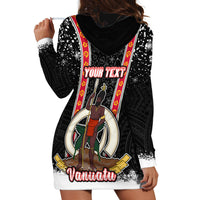 Personalised Vanuatu Christmas Hoodie Dress Polynesian Tribal Snow Style LT03 - Polynesian Pride