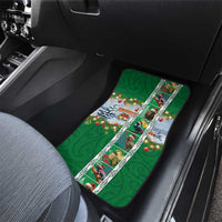 New Zealand Merry Christmas Car Mats Maori Animals, Koru Tattoo - Green Xmas Style