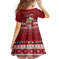 Tuvalu Christmas Family Matching Off Shoulder Maxi Dress and Hawaiian Shirt Snowman and Tuvalu Coat of Arms Maori Tribal Xmas Style LT03 - Polynesian Pride