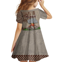 Hawaii Family Matching Long Sleeve Bodycon Dress and Hawaiian Shirt Aloha Volcano Mix Kakau Hawaiian Tribal LT03 - Polynesian Pride