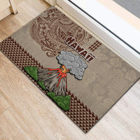 Hawaii Rubber Doormat Aloha Volcano Mix Kakau Hawaiian Tribal LT03 - Polynesian Pride