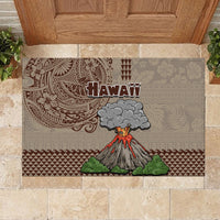 Hawaii Rubber Doormat Aloha Volcano Mix Kakau Hawaiian Tribal LT03 - Polynesian Pride