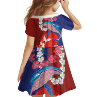 Hawaiian and Japanese Together Family Matching Tank Maxi Dress and Hawaiian Shirt The Whale and Koi Fish with Hinomaru and Lei LT03 - Polynesian Pride