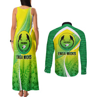 Enga Mioks Rugby Couples Matching Tank Maxi Dress and Long Sleeve Button Shirts Papua New Guinea Polynesian Tattoo LT03 - Polynesian Pride