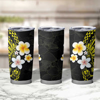 Hawaiian Hibiscus and Plumeria Polynesian Tribal Tattoo Tumbler Cup Yellow Color LT03 - Polynesian Pride