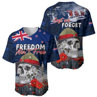 New Zealand ANZAC Day Baseball Jersey Freedom Ain't Free LT05 - Polynesian Pride