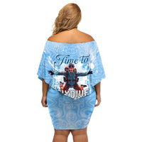 New Zealand Sky Diving Family Matching Off Shoulder Short Dress and Hawaiian Shirt Lets Get High LT05 - Polynesian Pride
