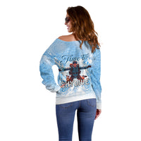 New Zealand Sky Diving Off Shoulder Sweater Lets Get High
