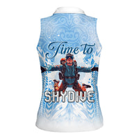 New Zealand Sky Diving Women Sleeveless Polo Shirt Lets Get High