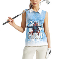 New Zealand Sky Diving Women Sleeveless Polo Shirt Lets Get High