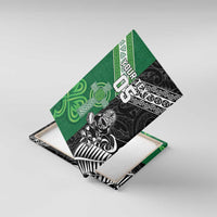 New Zealand And Ireland Rugby Custom Canvas Wall Art Maori Tiki With Shamrock