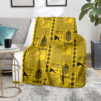 Papua New Guinea Heritage Motif Blanket Yellow Version LT05 - Polynesian Pride