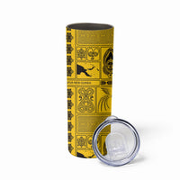 Papua New Guinea Heritage Motif Skinny Tumbler Yellow Version LT05 - Polynesian Pride