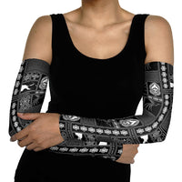 Papua New Guinea Heritage Motif Arm Sleeves Black Version LT05 - Polynesian Pride