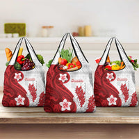 Samoa Teuila 2024 Grocery Bag Samoan Siapo Pattern Red Version