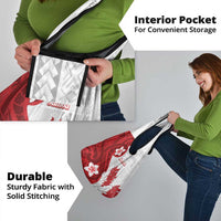 Samoa Teuila 2024 Grocery Bag Samoan Siapo Pattern Red Version