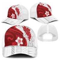 Samoa Teuila 2025 Mesh Trucker Cap Samoan Siapo Pattern Red Version LT05 - Polynesian Pride