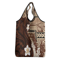 Samoa Teuila 2024 Grocery Bag Samoan Siapo Pattern Brown Version