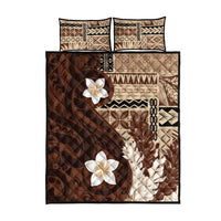Samoa Teuila 2024 Quilt Bed Set Samoan Siapo Pattern Brown Version