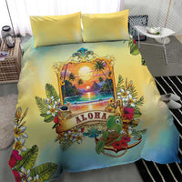 Aloha Hawaii Turtle Bedding Set Retro Style - Polynesian Pride