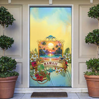 Aloha Hawaii Turtle Door Cover Retro Style - Polynesian Pride